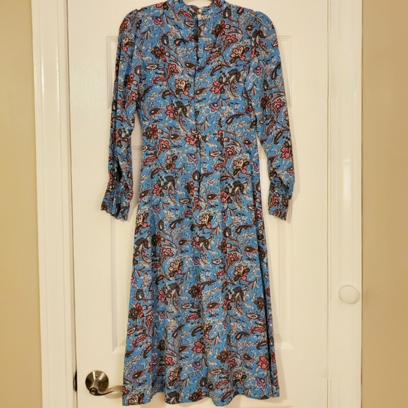 LOFT Bouquet Mock Neck Midi Dress - Picture 7 of 10